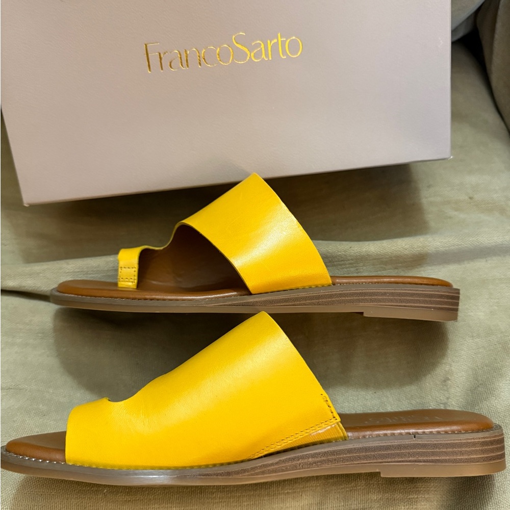Franco Sarto Women's Yellow Sandals - Picture 4 of 6